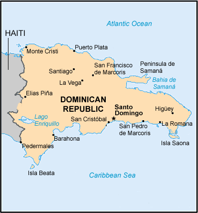 map of dominican republic. Map: Dominican Republic