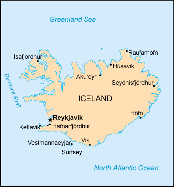 Map: Iceland