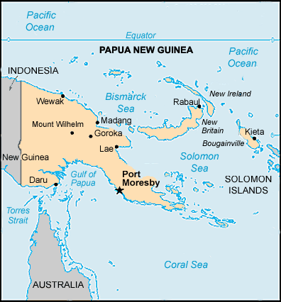 Map: Papua New Guinea