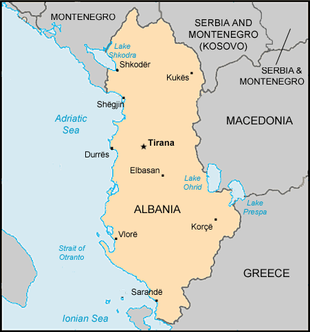 Carte : Albanie