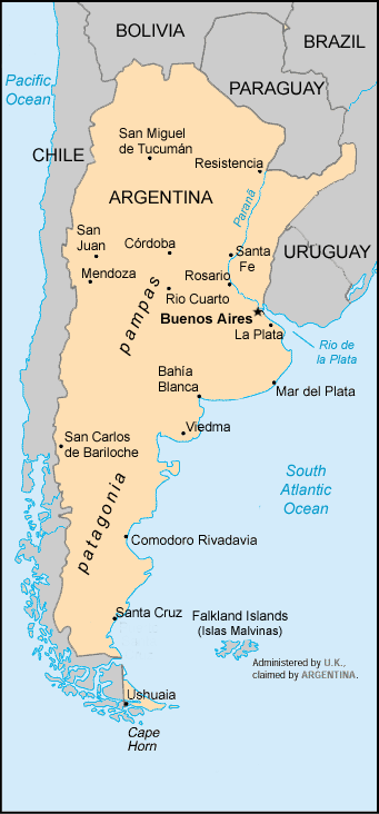 Carte : Argentine