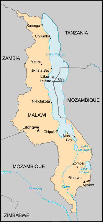 Carte : Malawi