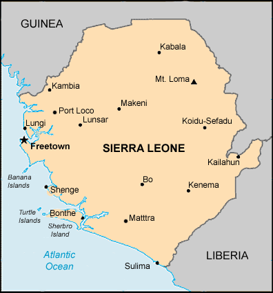 Carte : Sierra L�one