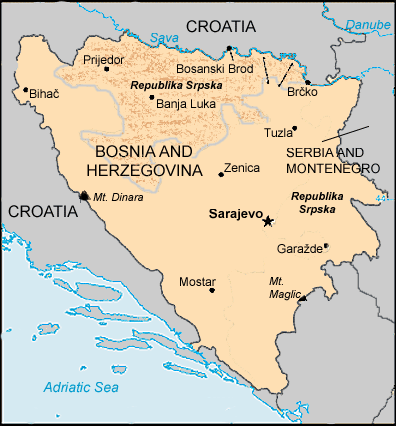 Карта боснии и герцоговины